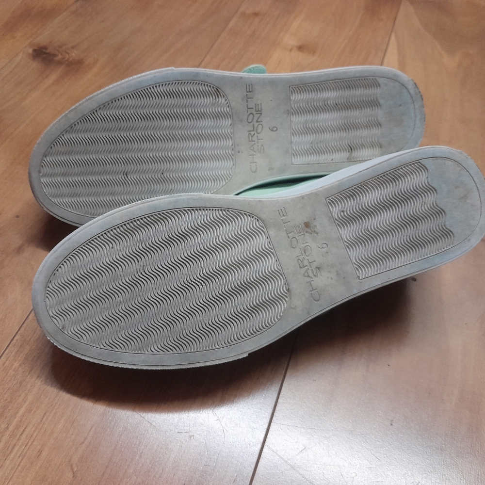 Charlotte Stone Heidi Platform Sneaker Women 6 Croc Mary Jane Pistachio --- OBO - Picture 5 of 6